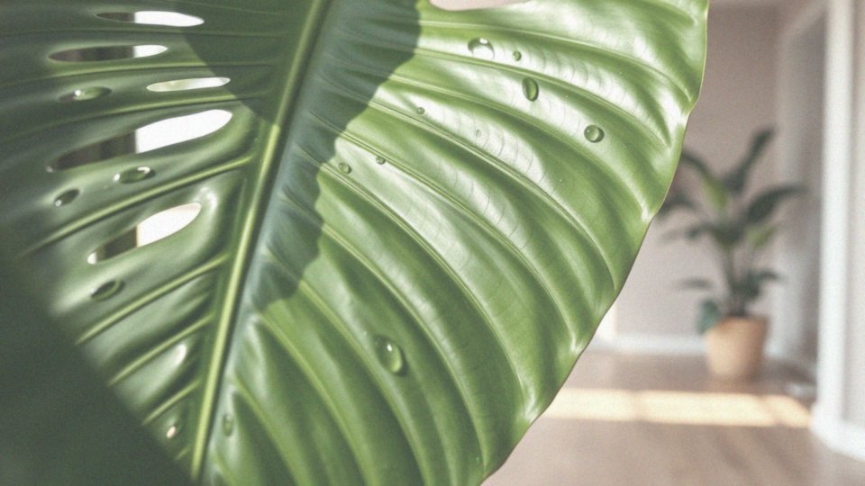 Co powoduje, że monstera wydziela krople wody?